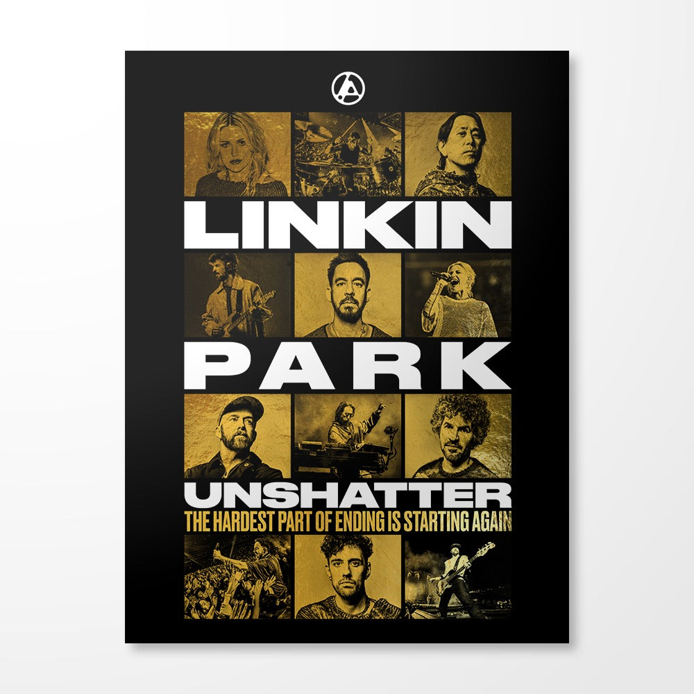 Linkin Park Unshatter Concert Film Poster with Special Edition Metallic Finish