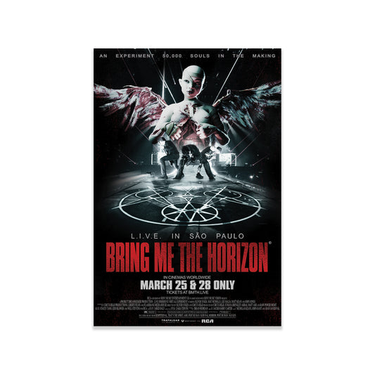 Poster for the band Bring Me The Horizon live in Sao Paulo Brazil